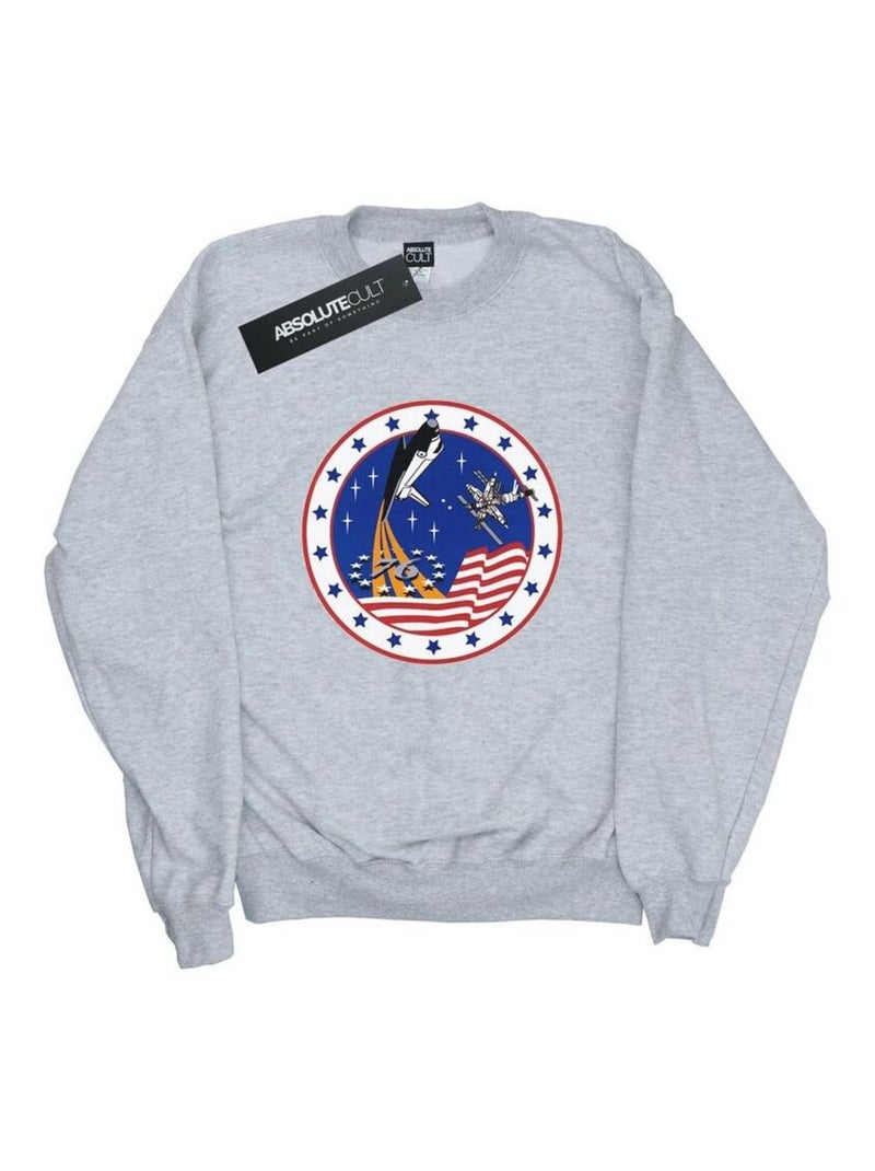 NASA - Sweat ROCKET Gris chiné - Kiabi