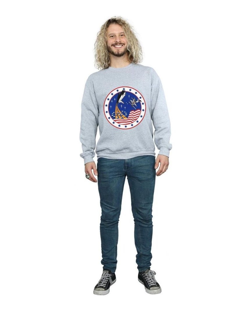 NASA - Sweat ROCKET Gris chiné - Kiabi