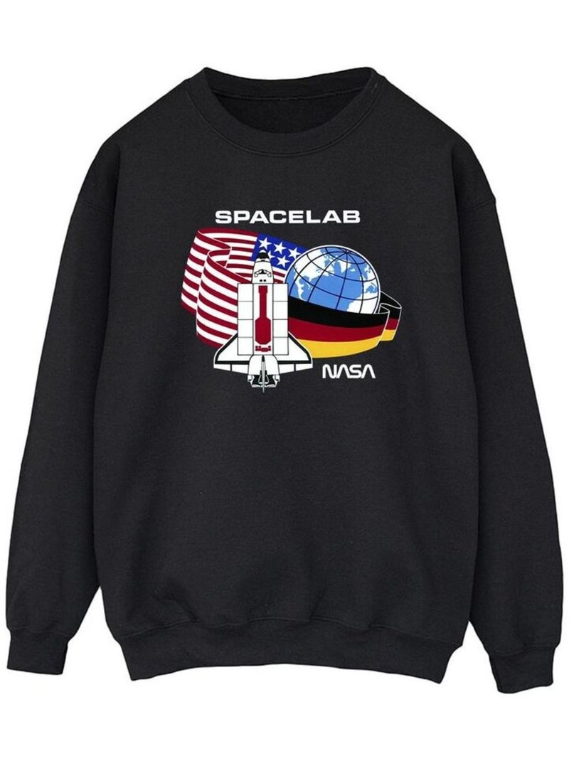 NASA - Sweat SPACE LAB Noir - Kiabi