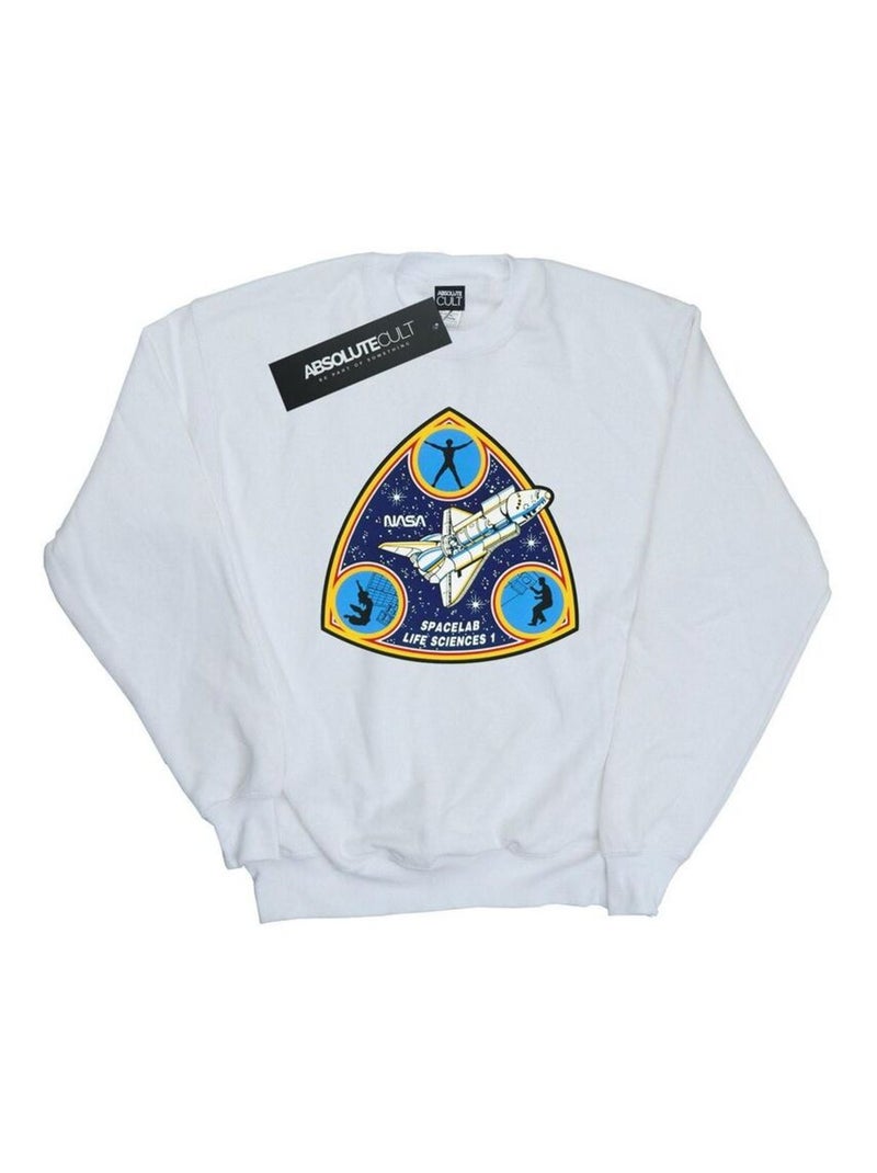 NASA - Sweat SPACELAB LIFE SCIENCE Blanc - Kiabi