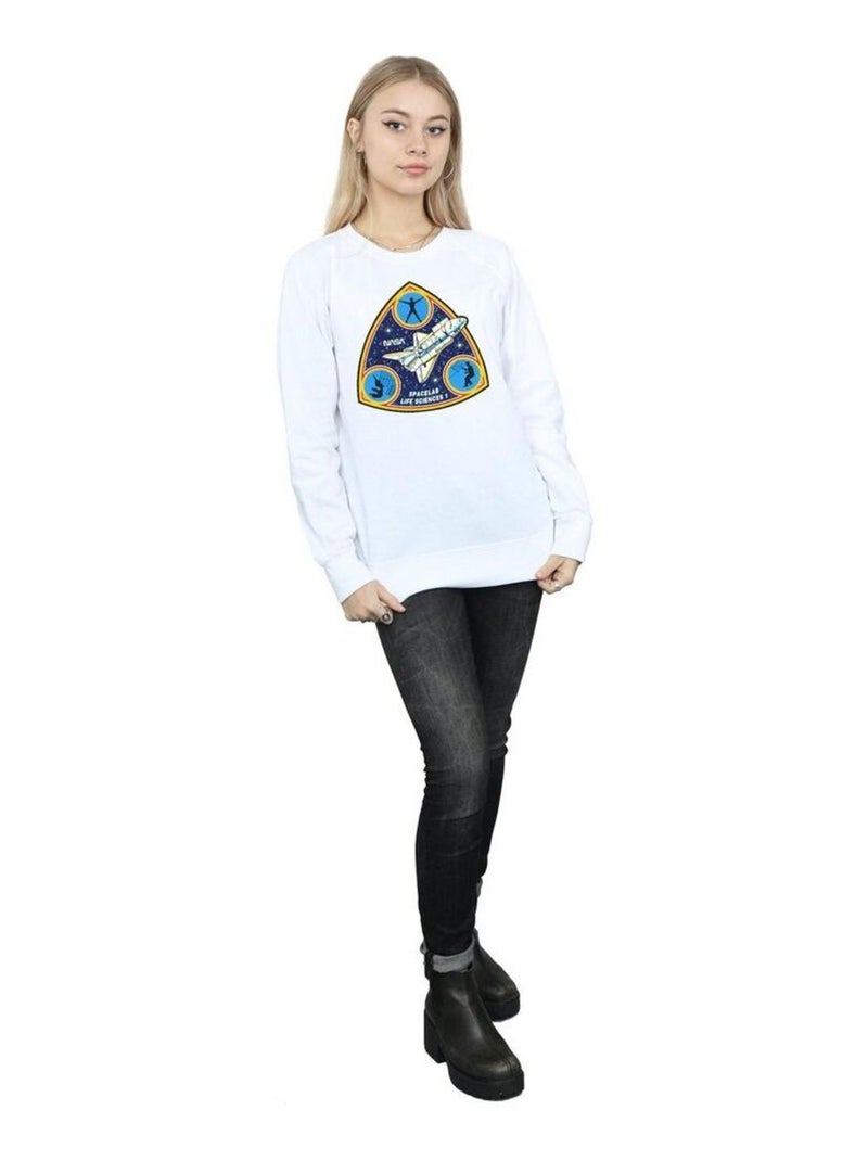 NASA - Sweat SPACELAB LIFE SCIENCE Blanc - Kiabi