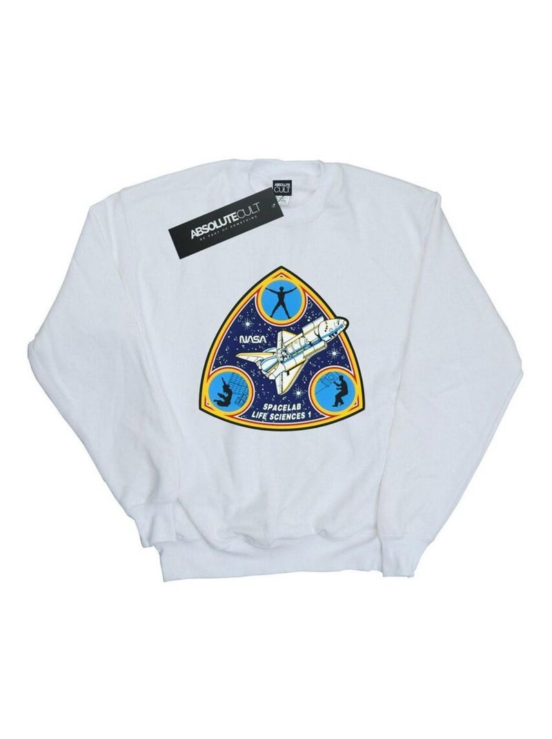 NASA - Sweat SPACELAB LIFE SCIENCE Blanc - Kiabi