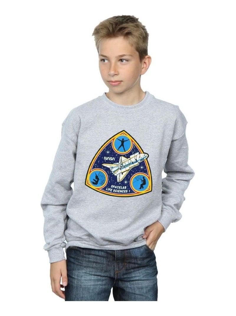 NASA - Sweat SPACELAB LIFE SCIENCE Gris chiné - Kiabi