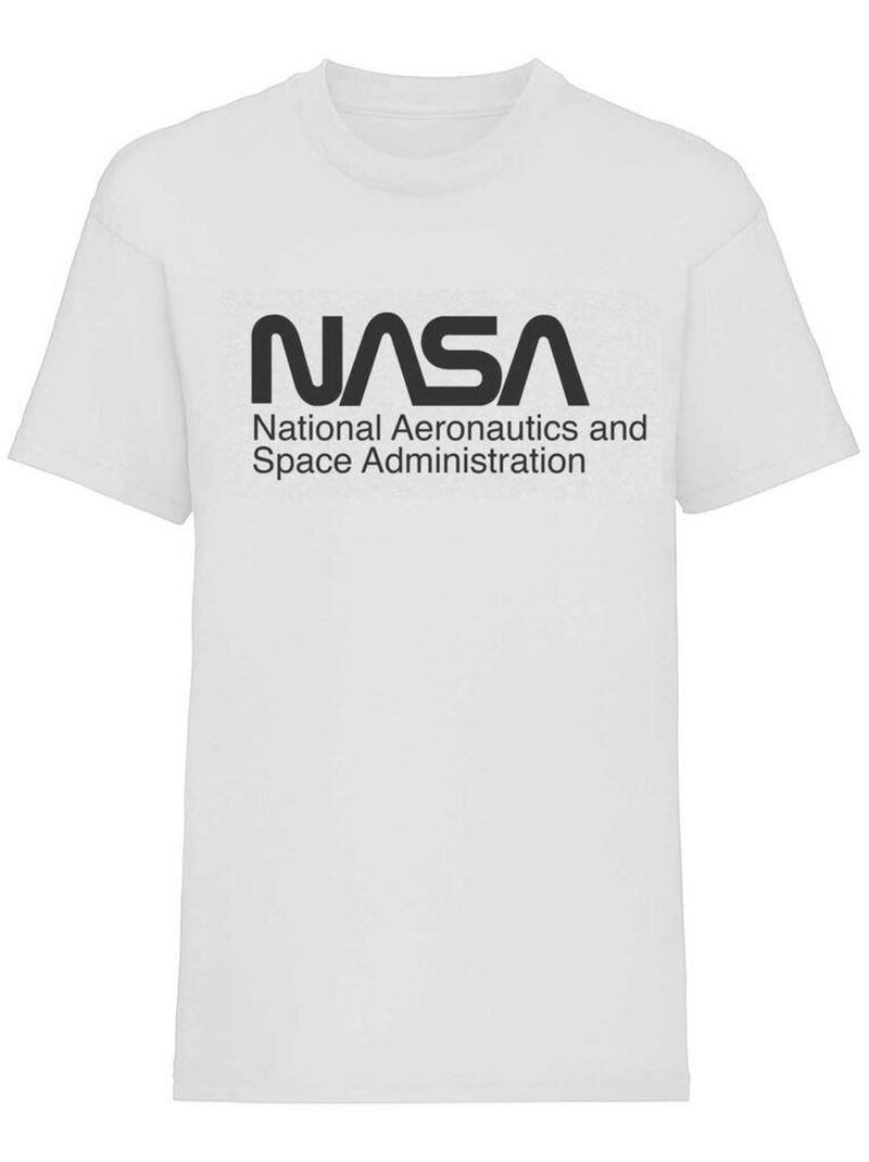 NASA - T-shirt Blanc Noir - Kiabi