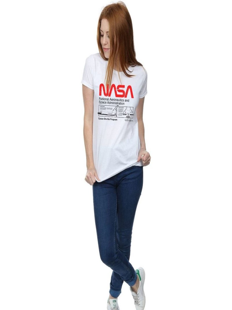 NASA - T-shirt CLASSIC SPACE SHUTTLE Blanc - Kiabi