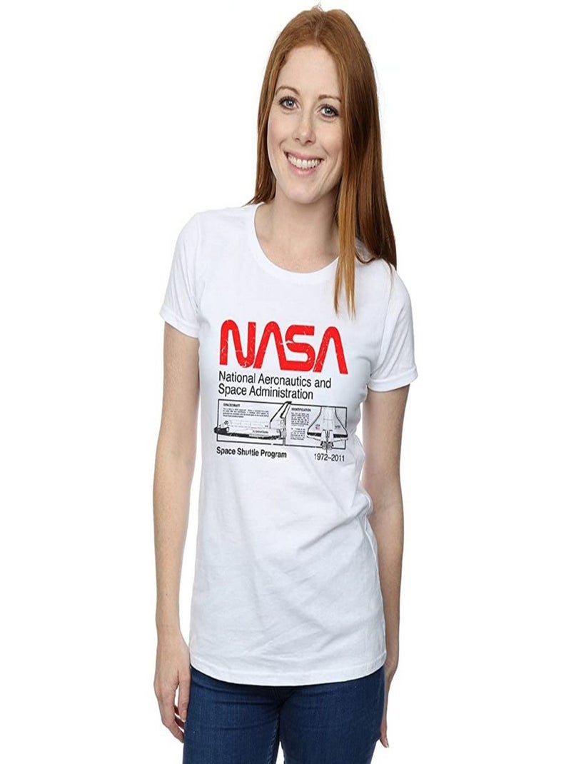 NASA - T-shirt CLASSIC SPACE SHUTTLE Blanc - Kiabi