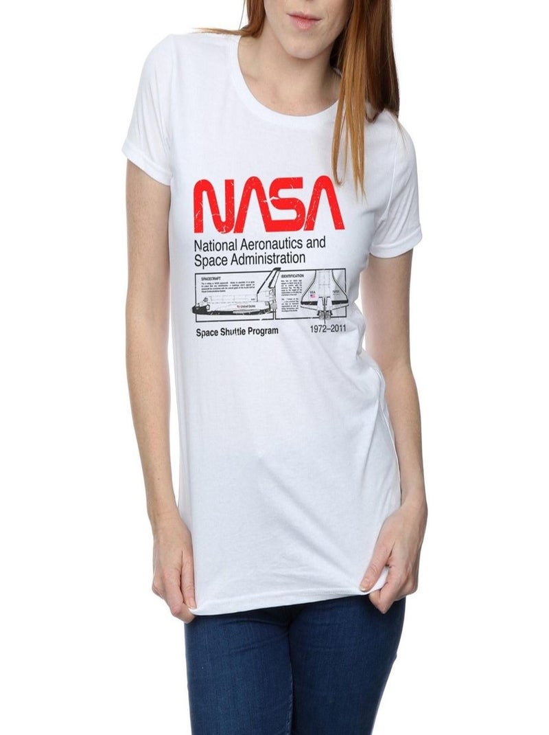 NASA - T-shirt CLASSIC SPACE SHUTTLE Blanc - Kiabi