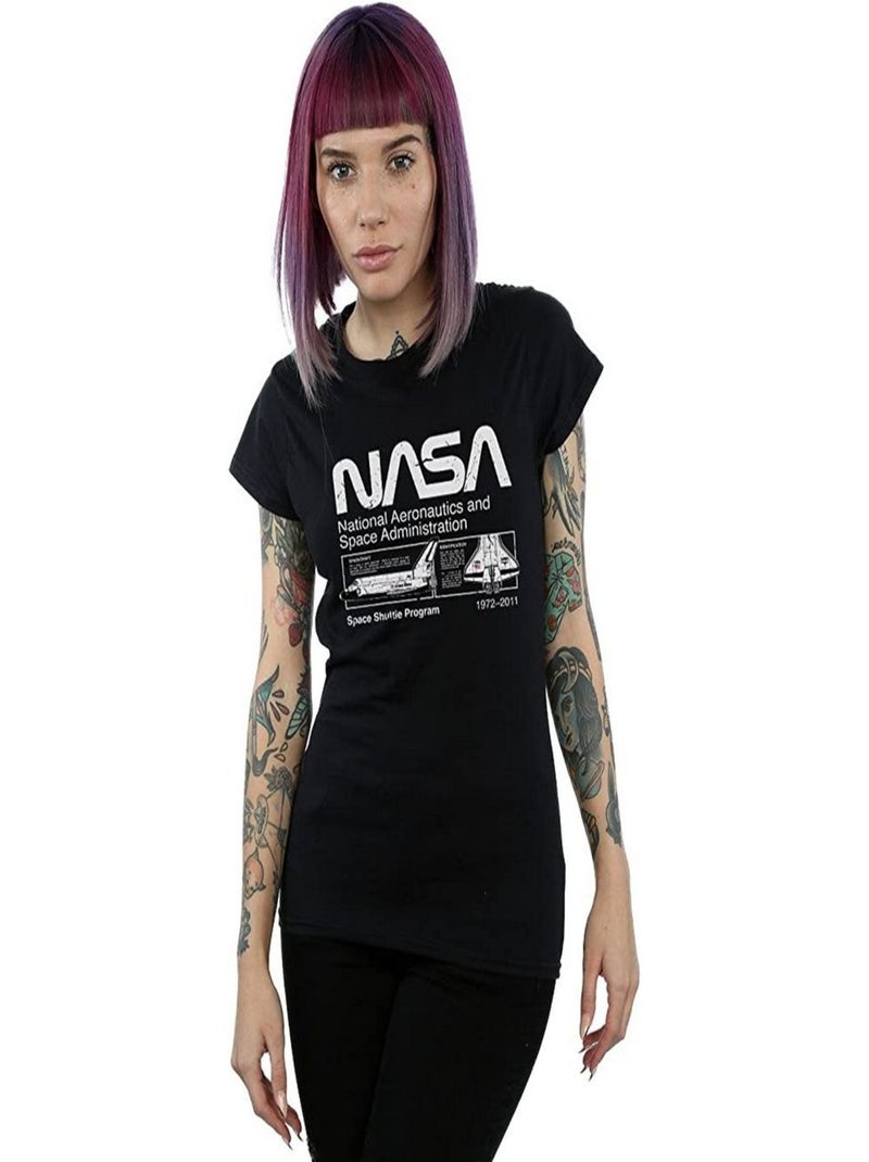 NASA - T-shirt CLASSIC SPACE SHUTTLE Noir - Kiabi