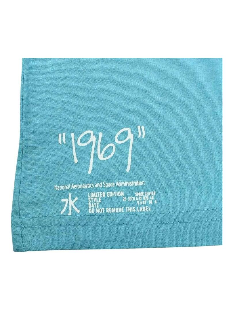 Nasa - T-shirt Garçon Imprimé Logo En Coton - Bleu Marine - - 12.90