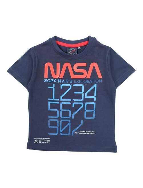Nasa - T-shirt garçon imprimé logo en coton - Kiabi