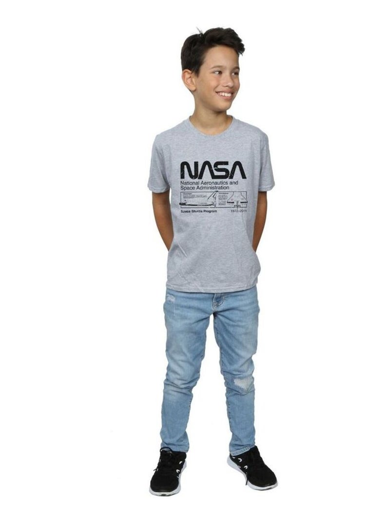 NASA - T-shirt Gris chiné - Kiabi