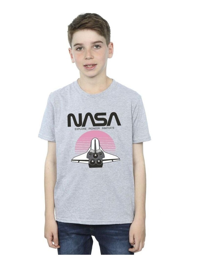 NASA - T-shirt Gris chiné - Kiabi