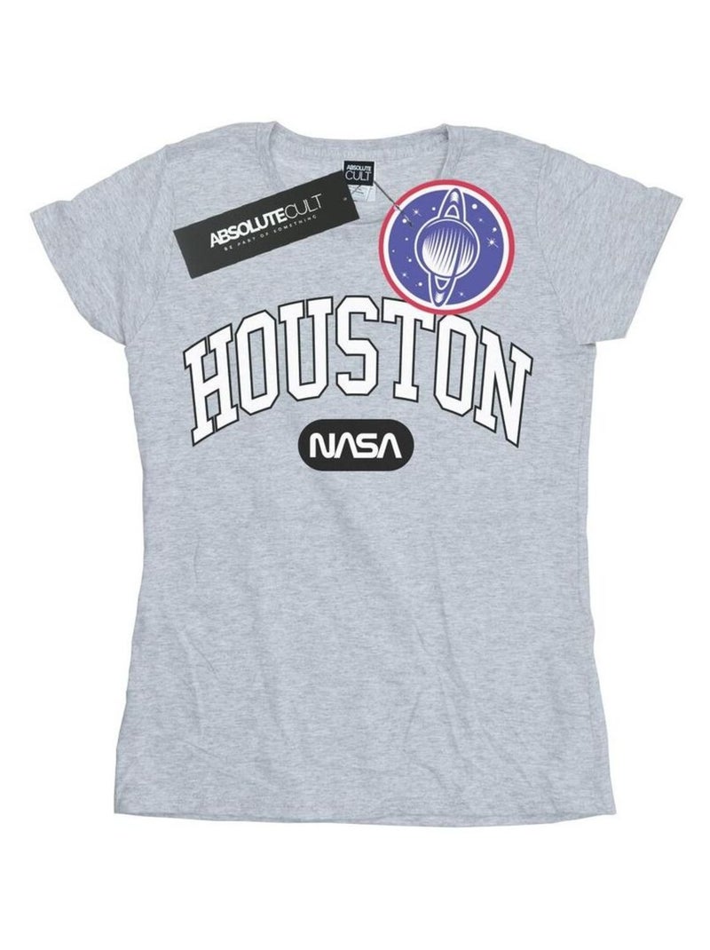 NASA - T-shirt HOUSTON Gris chiné - Kiabi