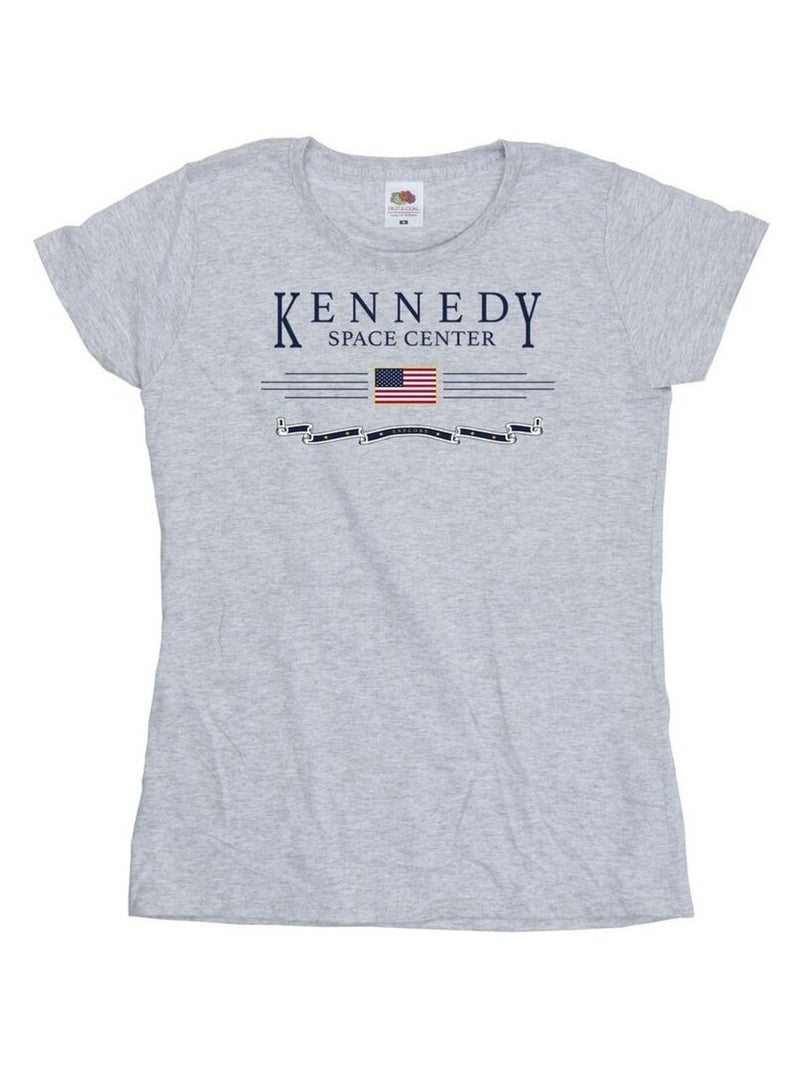 NASA - T-shirt KENNEDY SPACE CENTRE EXPLORE Gris chiné - Kiabi