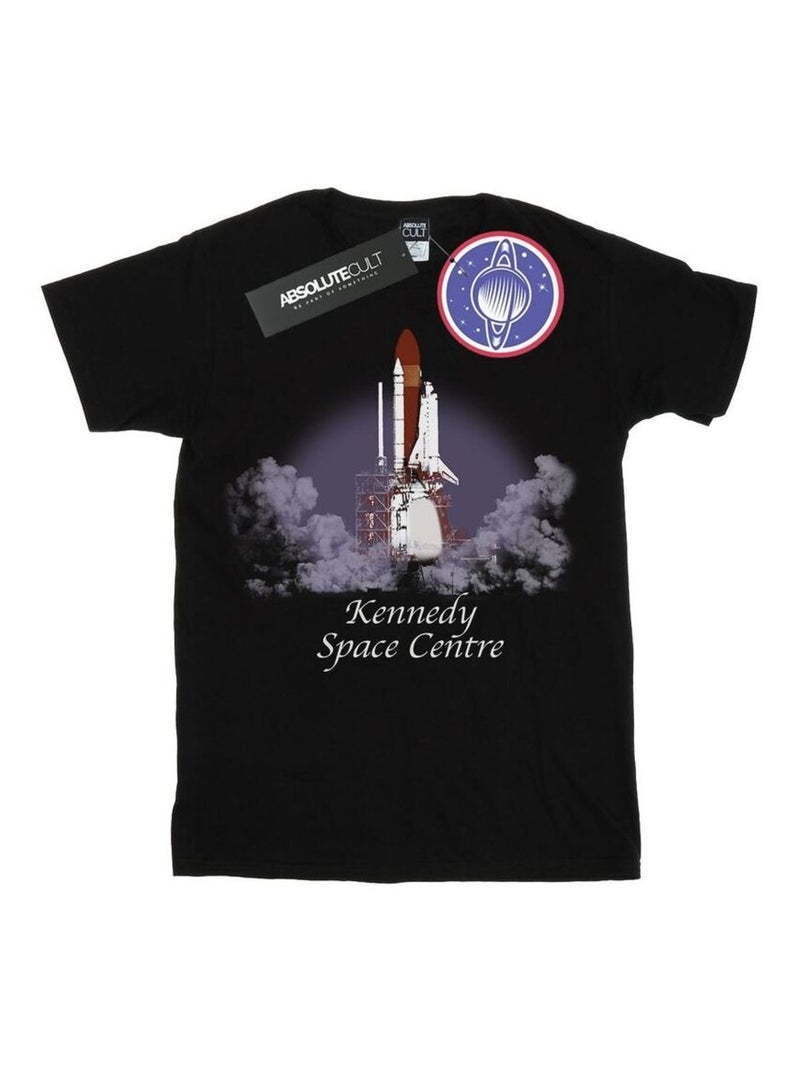 NASA - T-shirt KENNEDY SPACE CENTRE LIFT OFF Noir - Kiabi