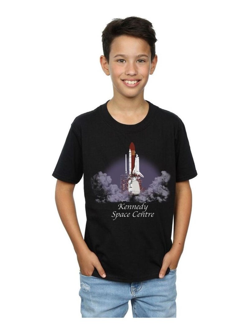 NASA - T-shirt KENNEDY SPACE CENTRE LIFT OFF Noir - Kiabi