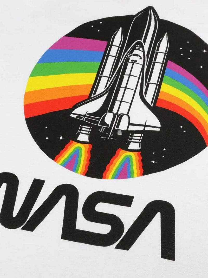 NASA - T-shirt motif arc-en-ciel Blanc - Kiabi