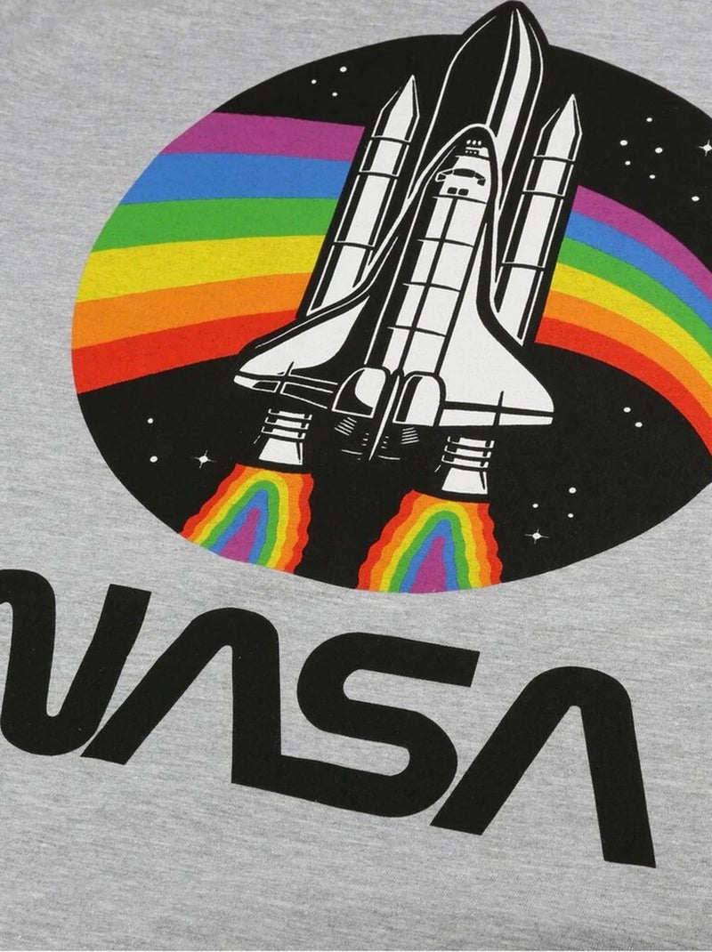 NASA - T-shirt motif arc-en-ciel Gris chiné - Kiabi