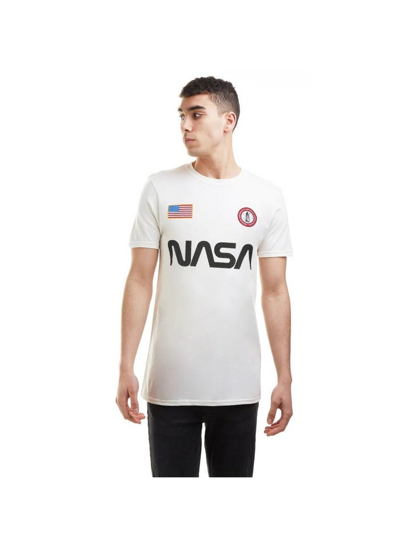 NASA - T-shirt motif badge Blanc Beige - Kiabi