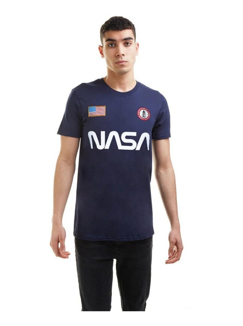 NASA - T-shirt motif badge Bleu marine - Kiabi