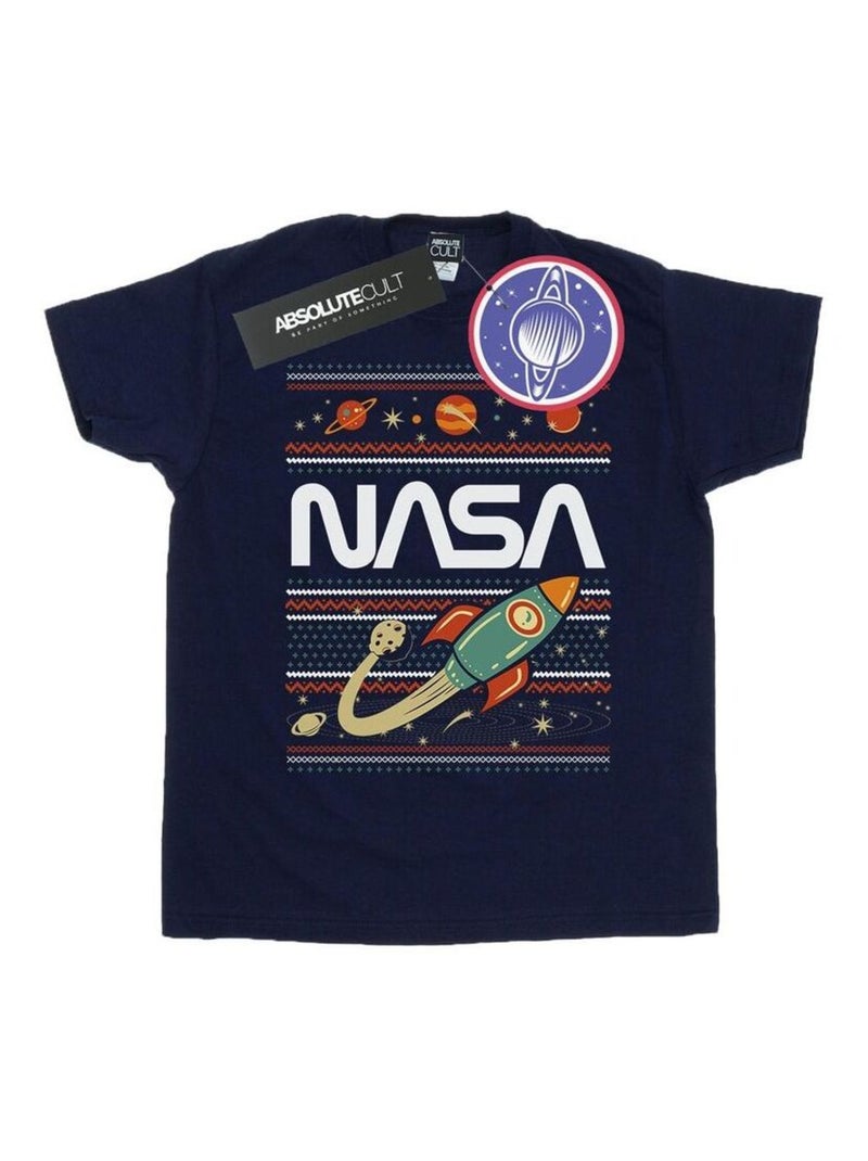 NASA - T-shirt motif/style festif Bleu marine - Kiabi