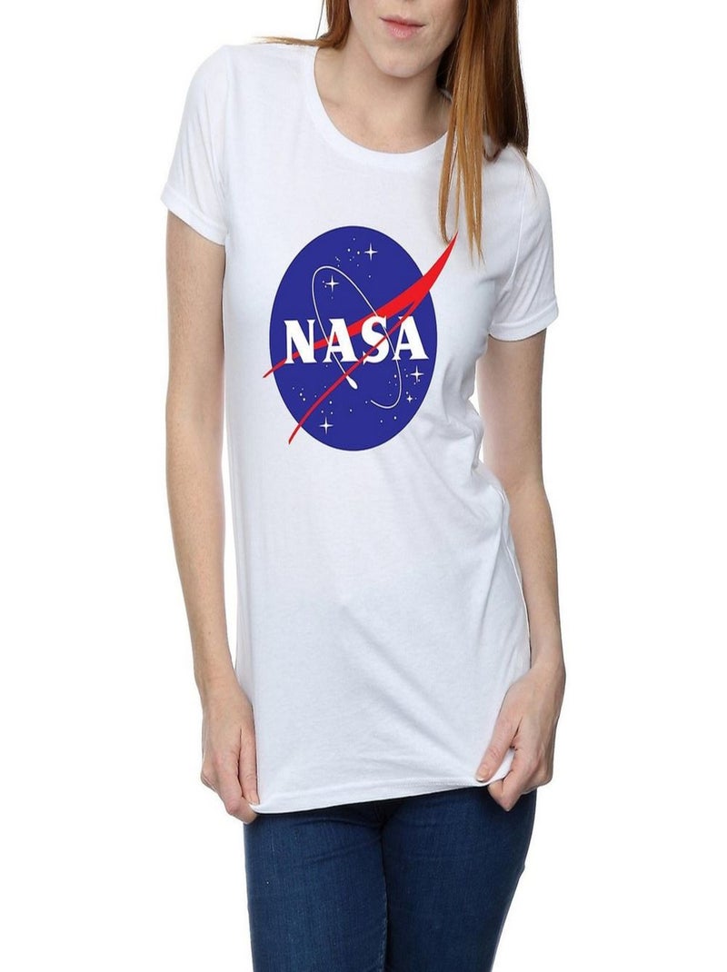 NASA - T-shirt motif/style insigne CLASSIC Blanc - Kiabi
