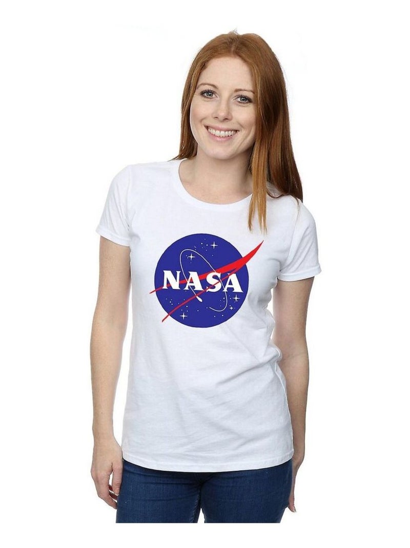 NASA - T-shirt motif/style insigne CLASSIC Blanc - Kiabi