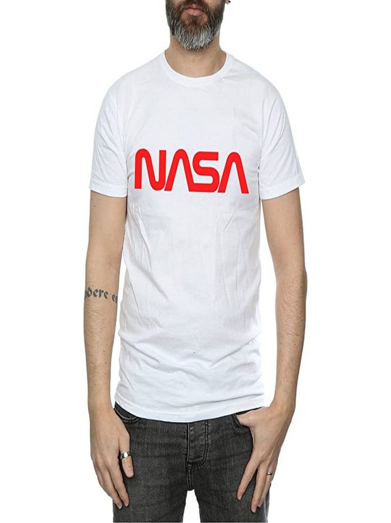 NASA - T-shirt motif/style logo MODERN Blanc - Kiabi