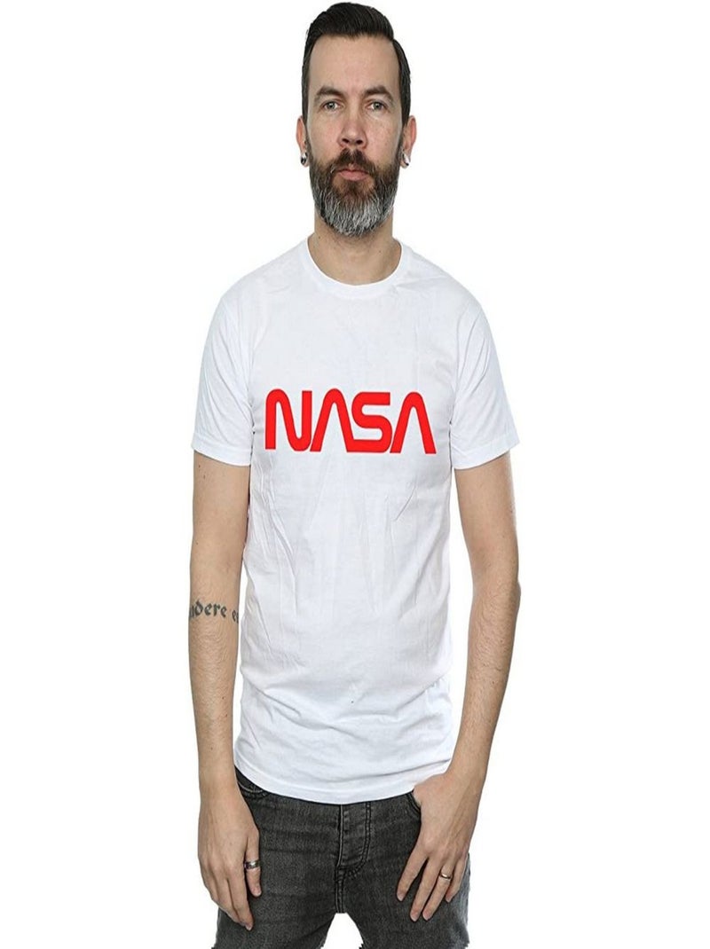 NASA - T-shirt motif/style logo MODERN Blanc - Kiabi