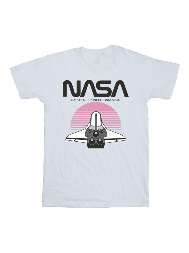 NASA - T-shirt motif/style navette spatiale Blanc - Kiabi