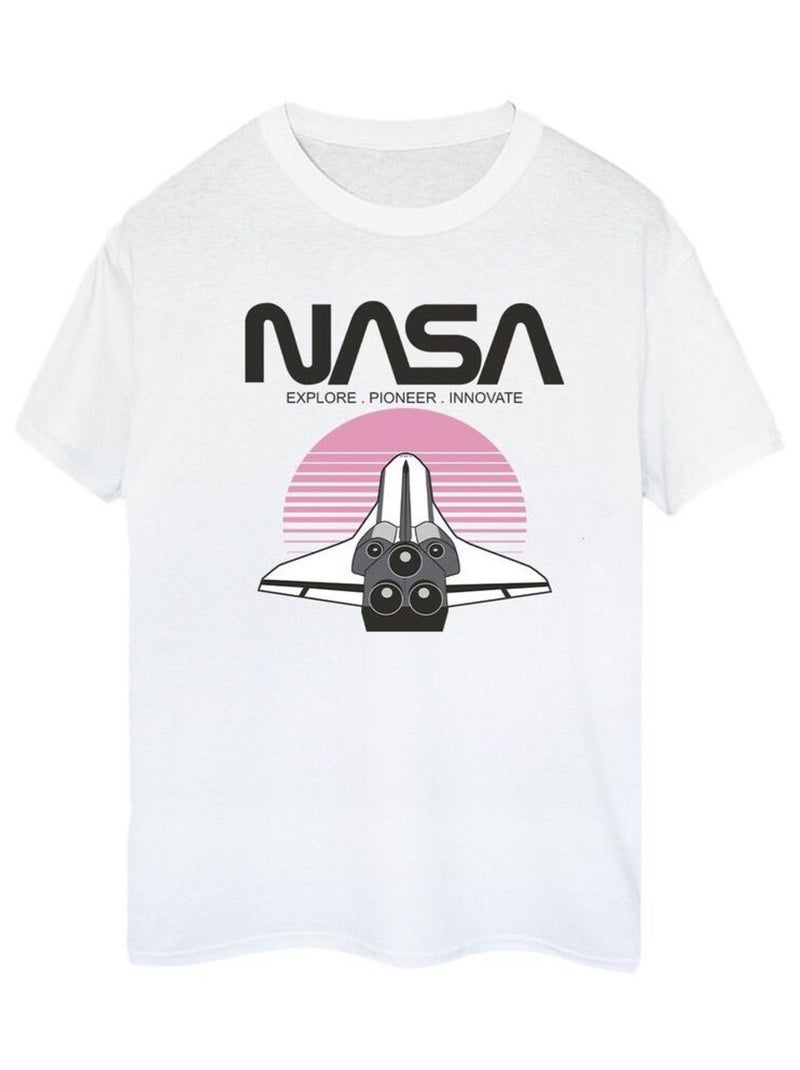 NASA - T-shirt motif/style navette spatiale Blanc - Kiabi