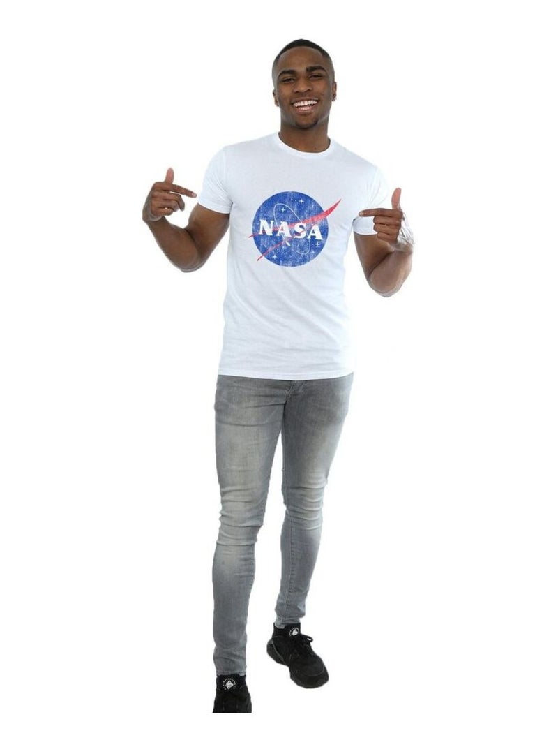 NASA - T-shirt motif/style usé INSIGNIA Blanc - Kiabi