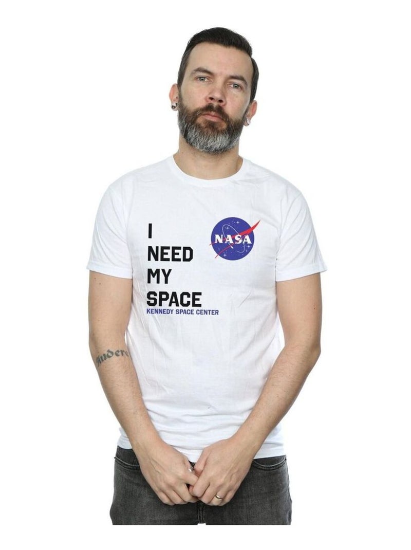 NASA - T-shirt NEED MY SPACE Blanc - Kiabi