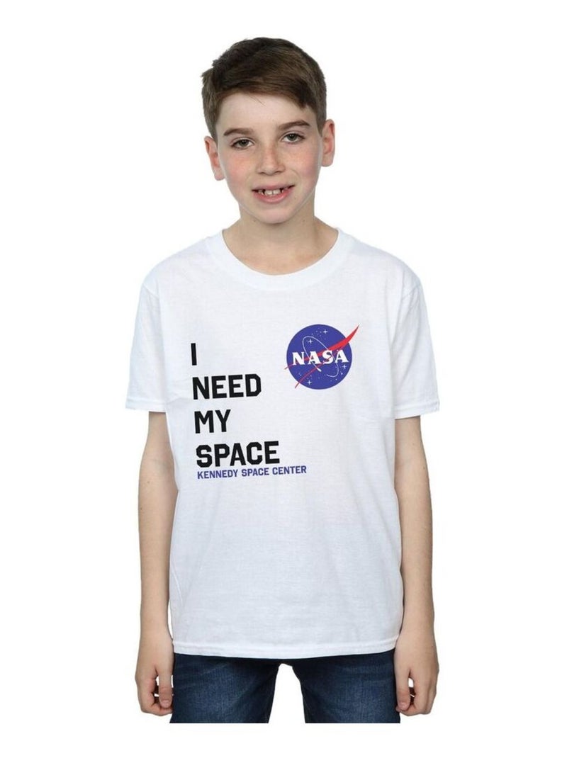 NASA - T-shirt NEED MY SPACE Blanc - Kiabi