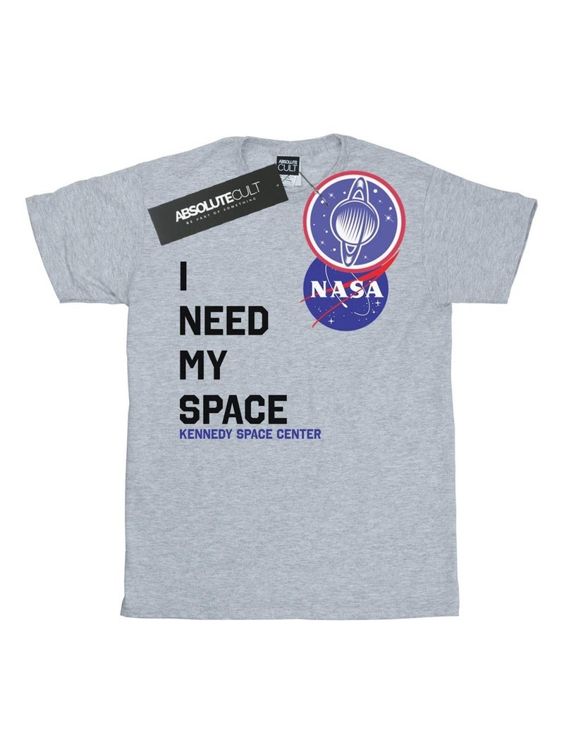 NASA - T-shirt NEED MY SPACE Gris chiné - Kiabi