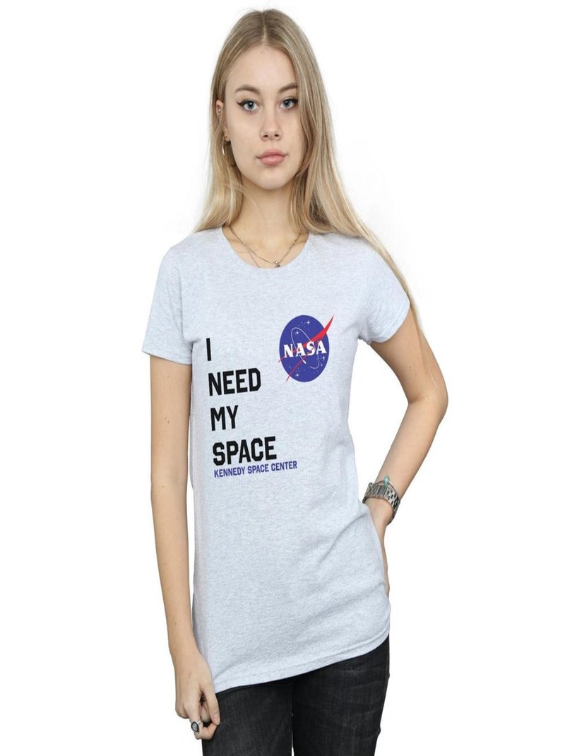 NASA - T-shirt NEED MY SPACE Gris chiné - Kiabi