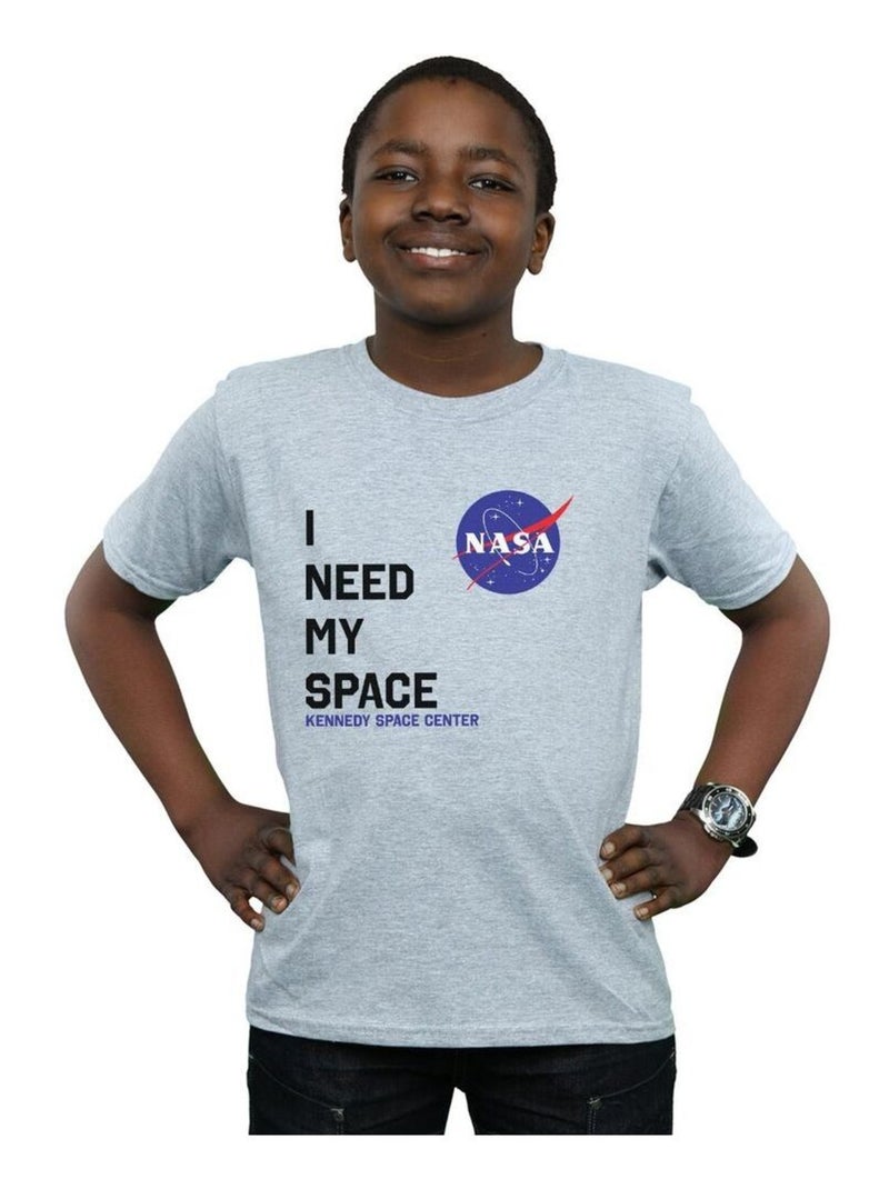 NASA - T-shirt NEED MY SPACE Gris chiné - Kiabi