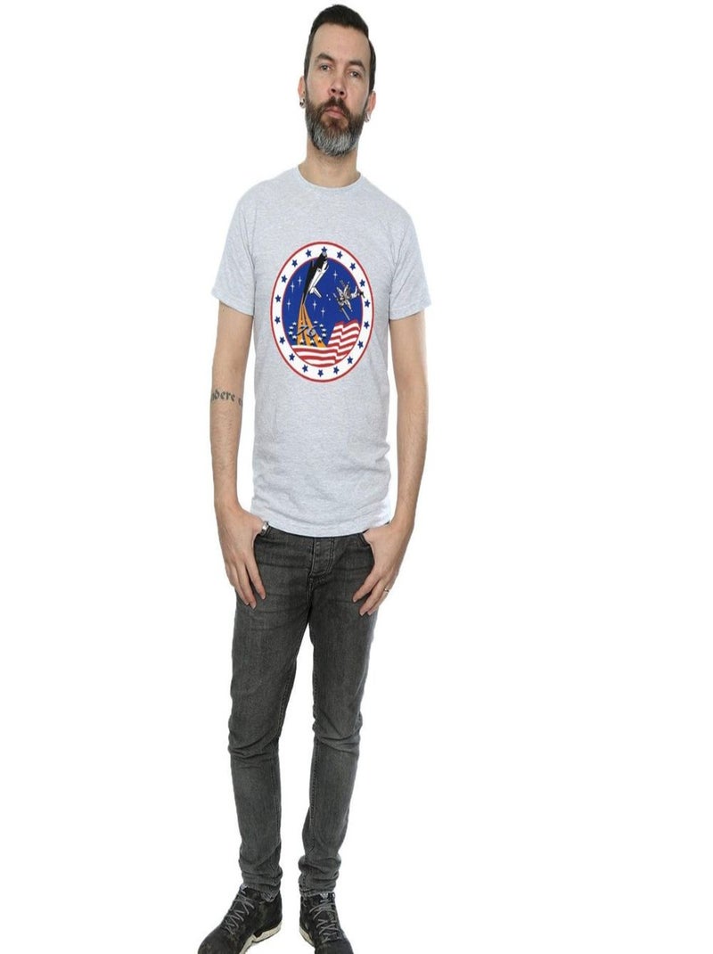 NASA - T-shirt ROCKET Gris chiné - Kiabi