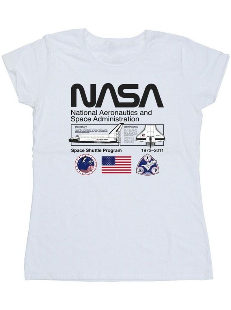 NASA - T-shirt SPACE ADMIN Blanc - Kiabi