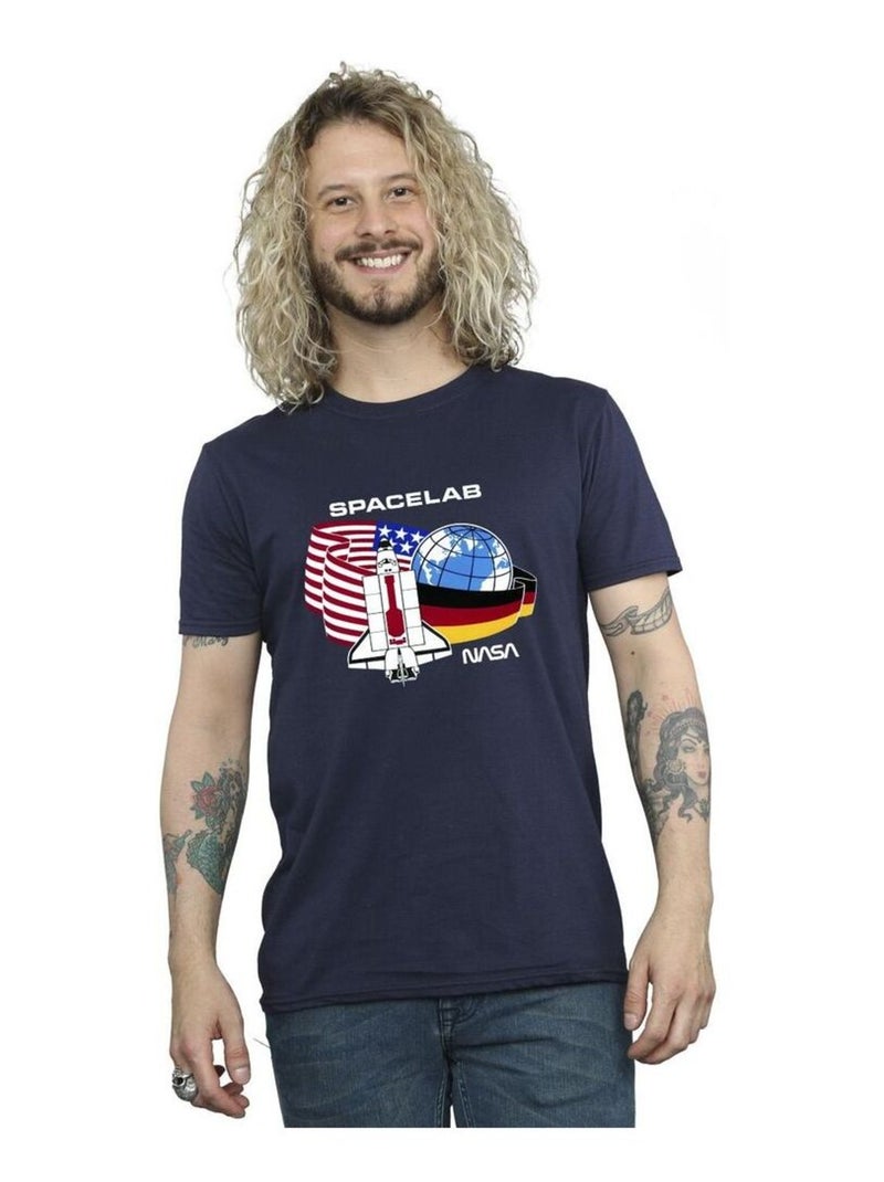 NASA - T-shirt SPACE LAB Bleu marine - Kiabi