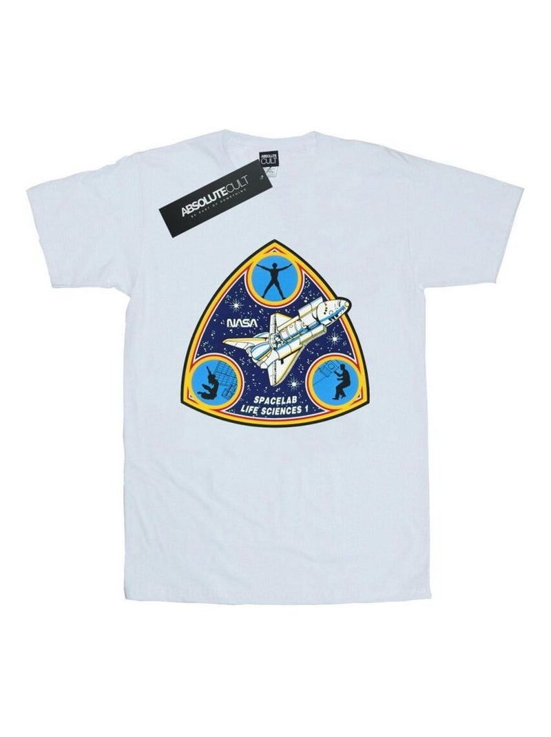 NASA - T-shirt SPACELAB LIFE SCIENCE Blanc - Kiabi
