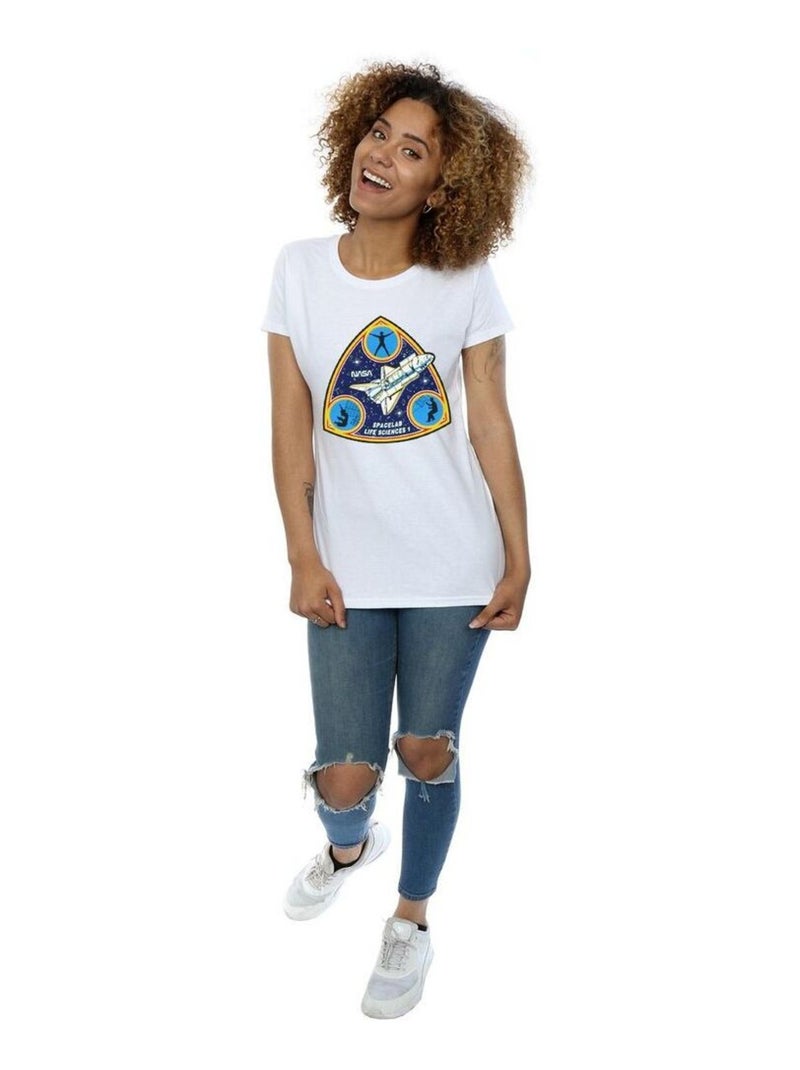 NASA - T-shirt SPACELAB LIFE SCIENCE Blanc - Kiabi