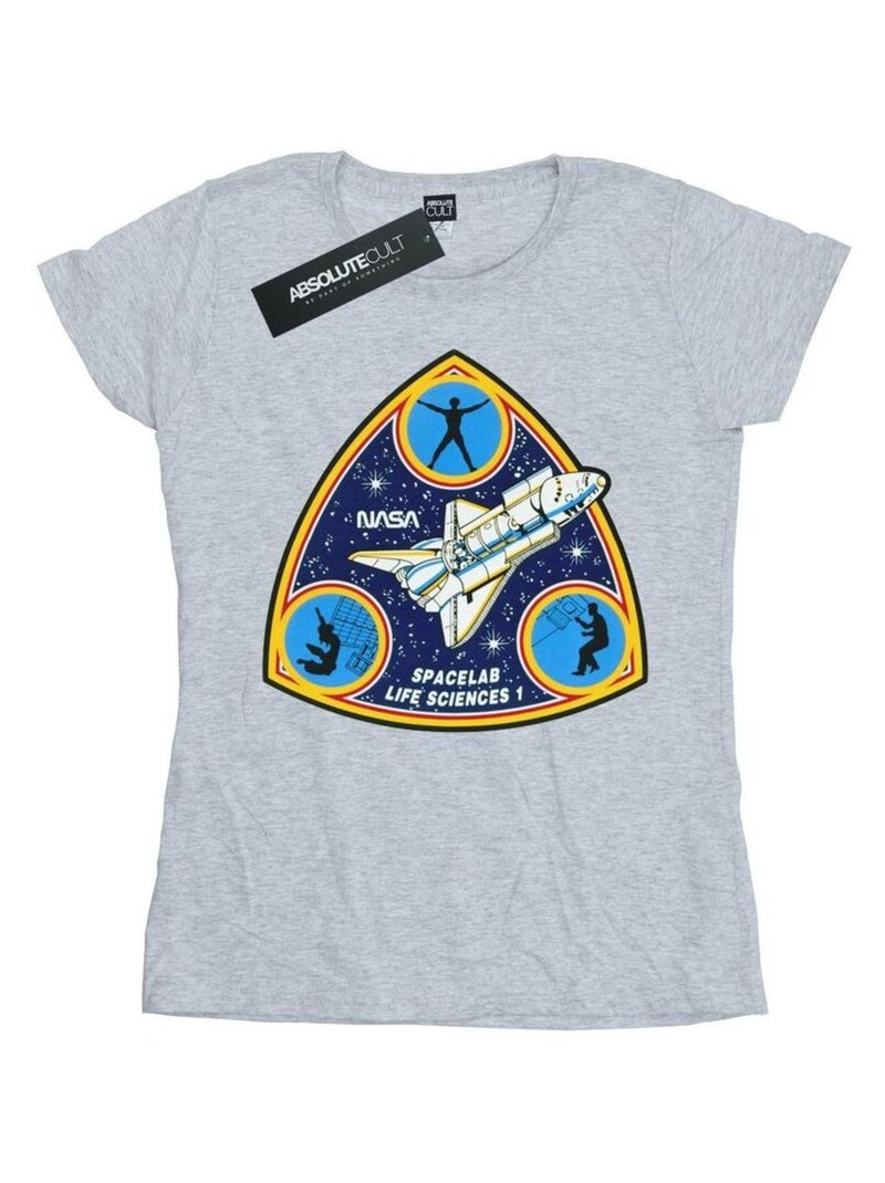 NASA - T-shirt SPACELAB LIFE SCIENCE Gris chiné - Kiabi