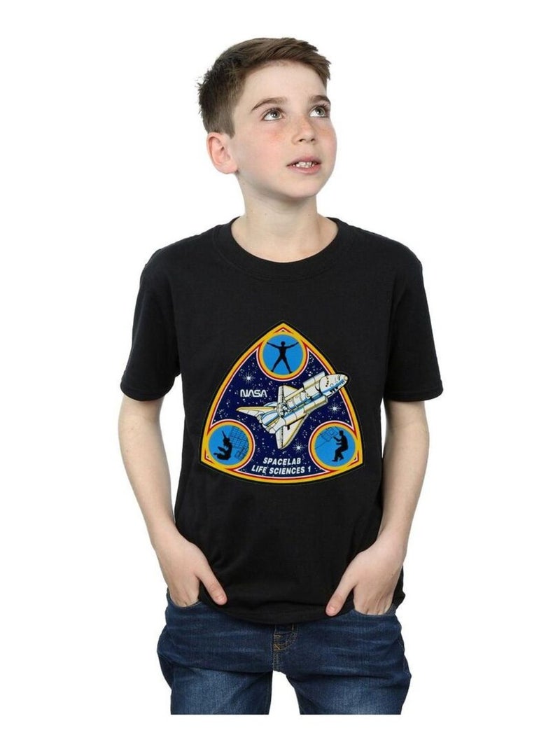 NASA - T-shirt SPACELAB LIFE SCIENCE Noir - Kiabi