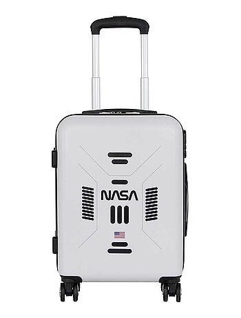 NASA Spaceship Valise Cabine ABS 4 Roues, Blanc