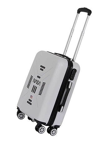 NASA Spaceship Valise Cabine ABS 4 Roues, Blanc