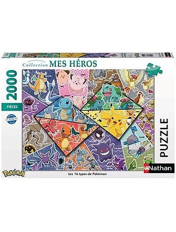 Nathan-pokemon-puzzle 2000 pièces - les 16 types de pokémon-4005556873142-a partir de 14 ans