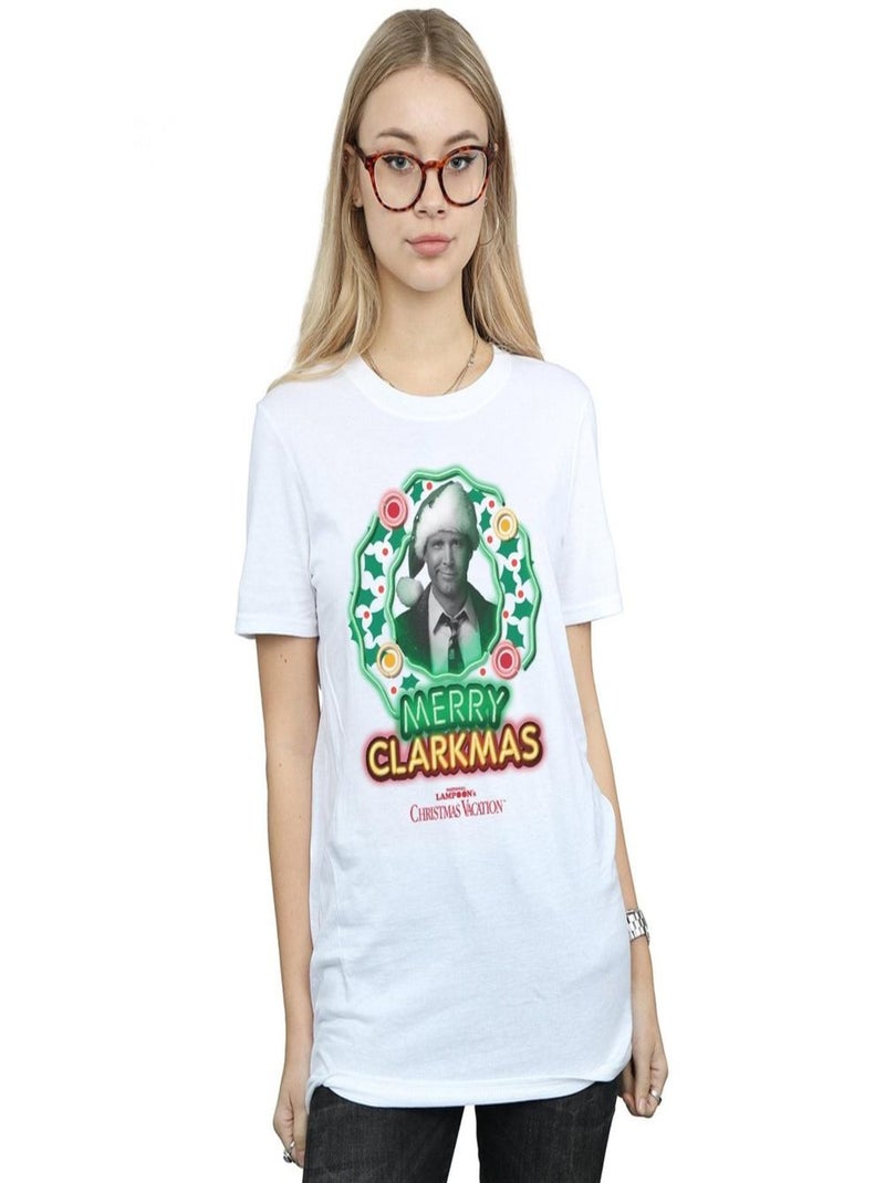 National Lampoon's Christmas Vacation - T-shirt CLARKMAS Blanc - Kiabi