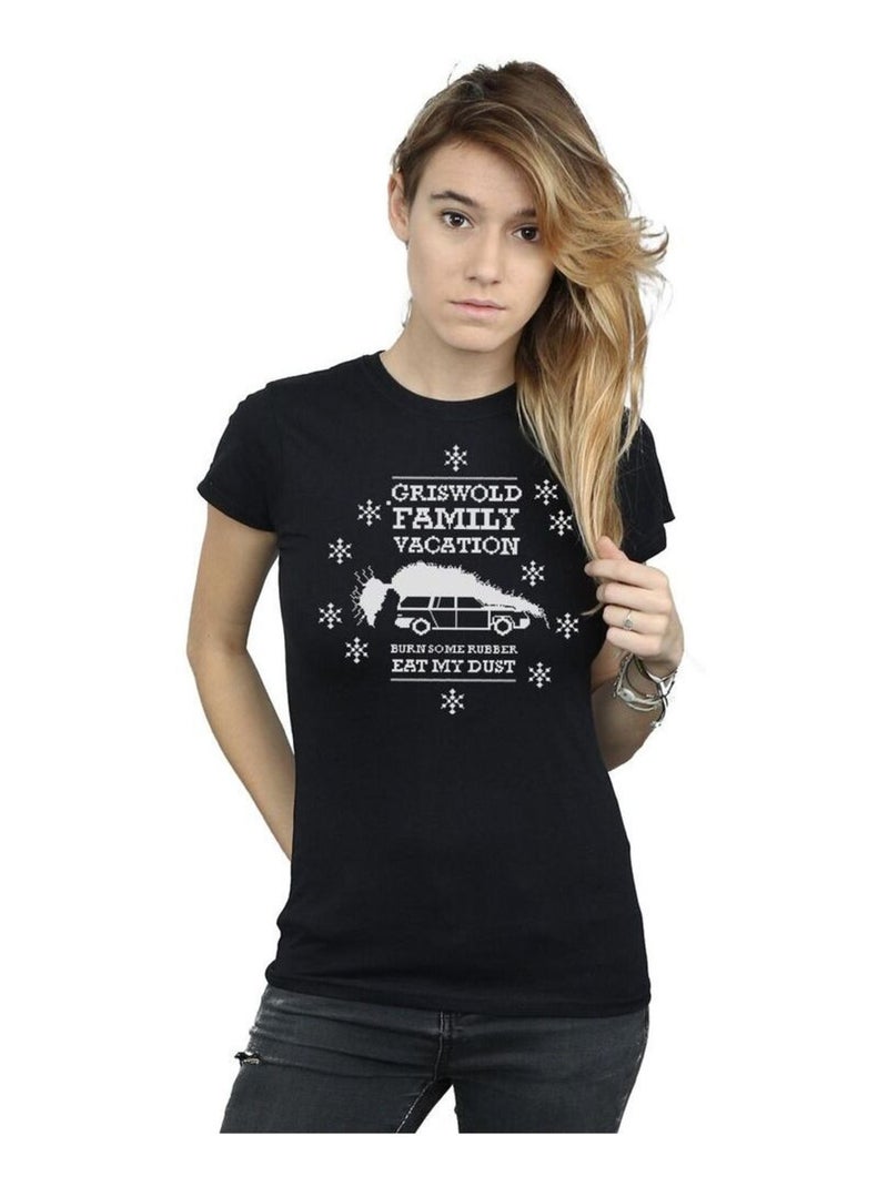 National Lampoon's Christmas Vacation - T-shirt EAT MY DUST Noir - Kiabi