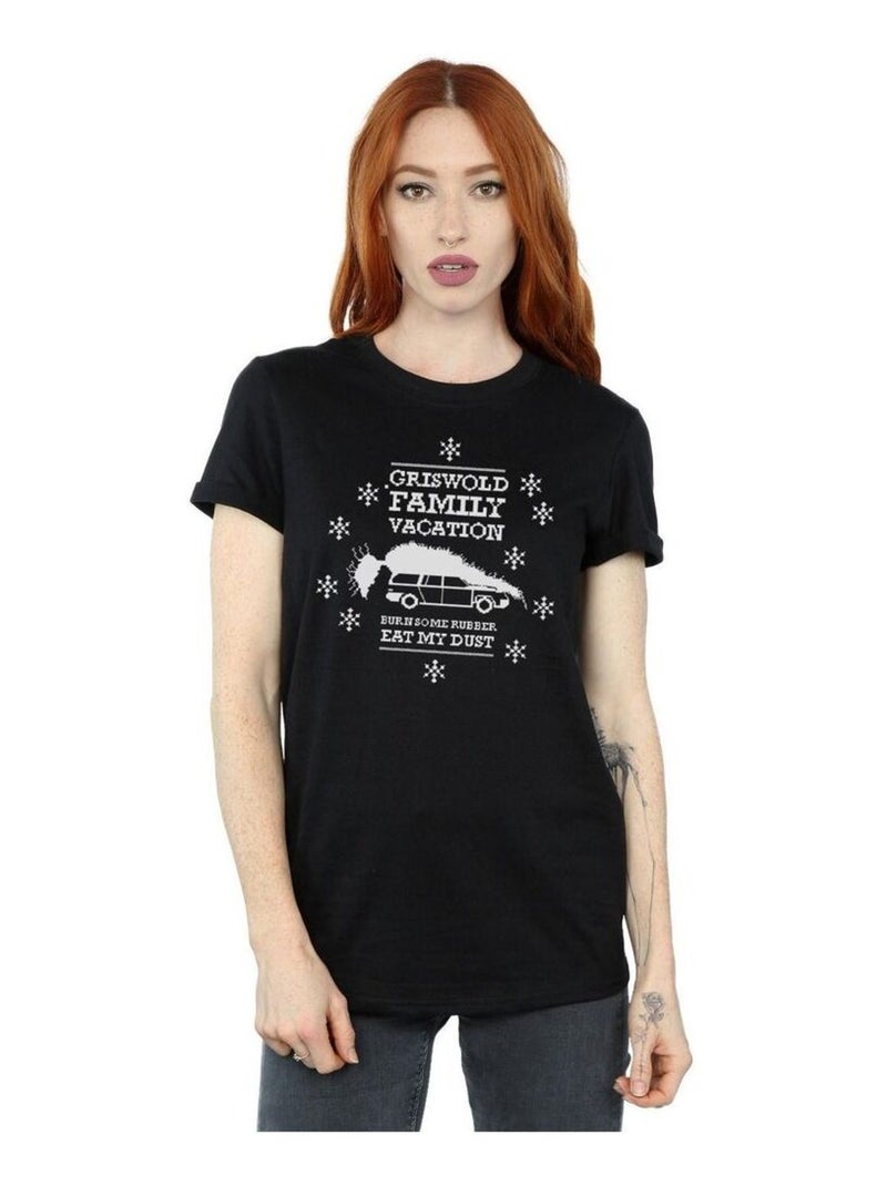 National Lampoon's Christmas Vacation - T-shirt EAT MY DUST Noir - Kiabi
